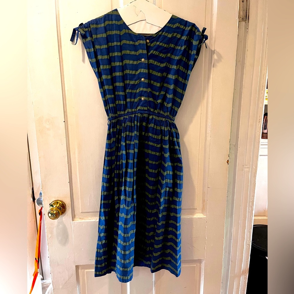 Striped midi dress